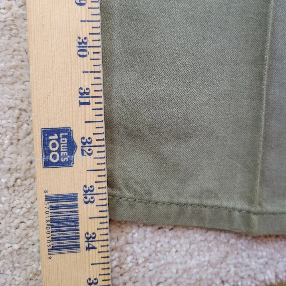 Levi's 505 Regular‎ Fit Straight Leg Olive Green Khaki Pants Jeans Men 36x34